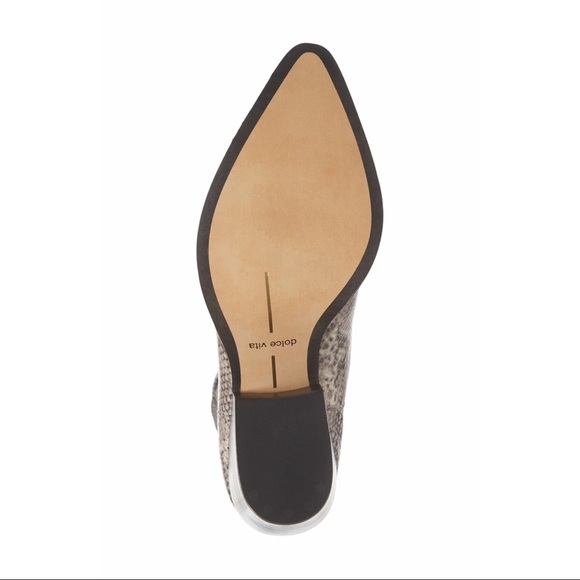new Dolce Vita ㋛ Shanta Vegan Leather Boot Ankle Booties ㋛ Snakeskin Embossed ㋛ - Picture 9 of 17